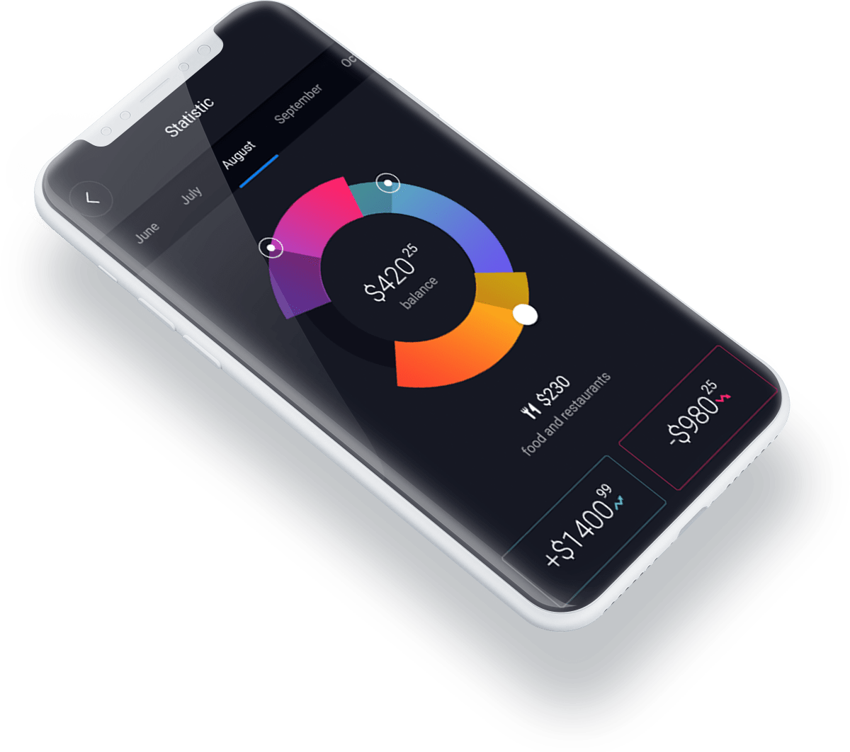 CA app in phone screen